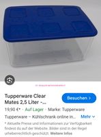 Tupperware clear Mates 2,5 Liter  und 1,6 Liter je 2x vorhanden Bayern - Königsbrunn Vorschau