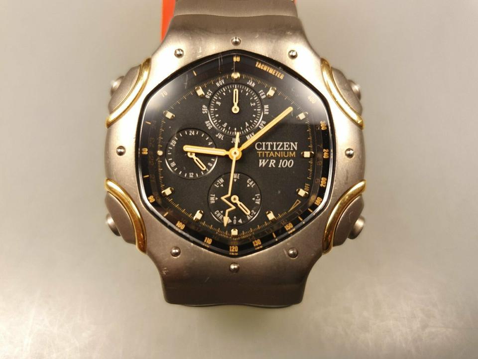 Armbanduhr Citizen Chronograph WR 100 Titan 18Karat Gold BO2