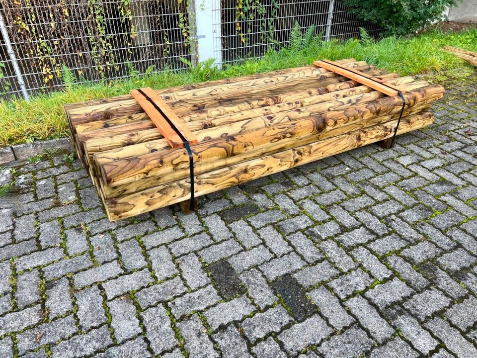 Palisade Rundholz Schneefangholz Stangen Holz - 10 x 300 cm - KDI in Lennestadt