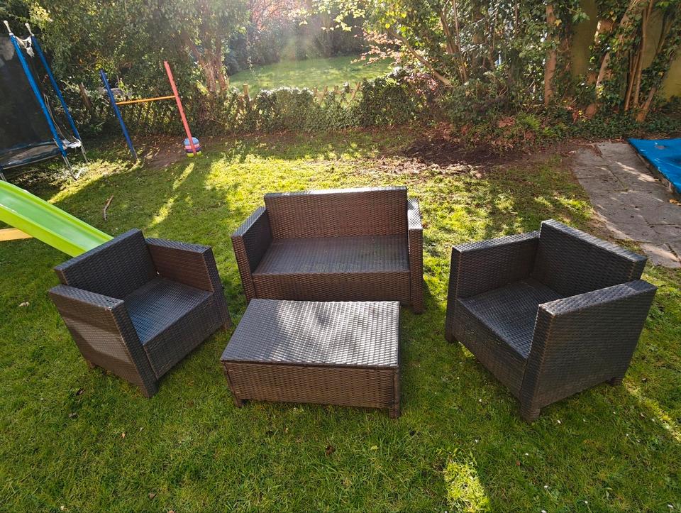 Garten Sitzset Sitzbank Rattan Gartengarnitur Gartenlounge in Bochum