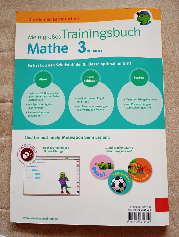 Mein großes Trainingsbuch Mathe 3. Klasse, Klett Verlag in Ansbach