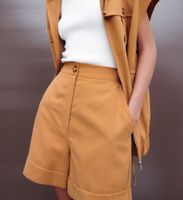 ★ Neu mit Etiketten ZARA BERMUDASHORTS Beige Karamell Thüringen - Erfurt Vorschau