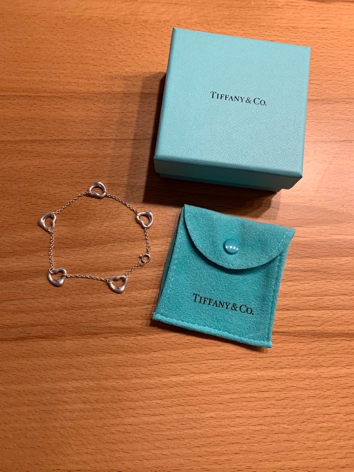 Tiffany & Co. Elsa Peretti Open heart Armband silber 18 cm in Erkrath