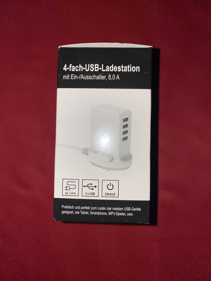 4-fach USB - Ladestation neu USB Charger Stecker Dose in Untersiemau