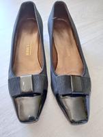 Schwarze flache Absatzschuhe Größe 7 mit Ledersohle Dortmund - Mitte Vorschau