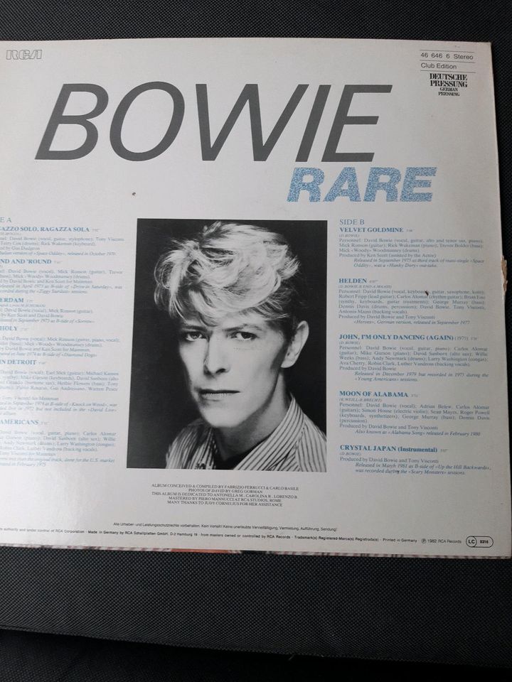 Sammlung Vinyl David Bowie in Lingen (Ems)