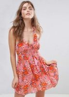 Free People Mini Floral Sommerkleid Strandkleid Boho Twistdetail Nordrhein-Westfalen - Lippstadt Vorschau