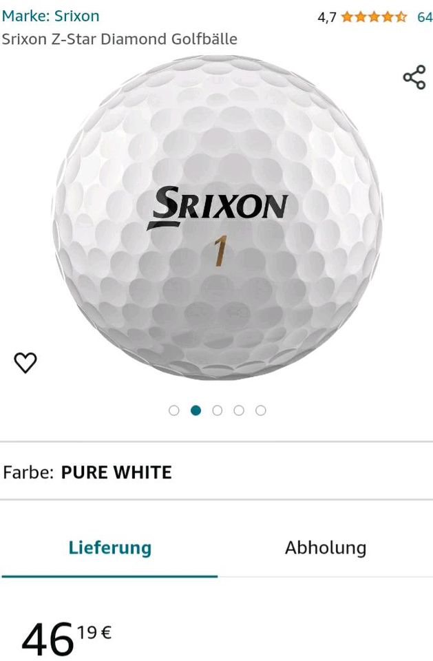 SRIXON Golfball Golfbälle Z-Star DIAMOND Ball Bälle Golfsport in Norderstedt