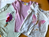 3x T-Shirts 'Schmetterling-Vogel-Pailetten' H&M-BODEN-C&A 110/116 Hessen - Marburg Vorschau