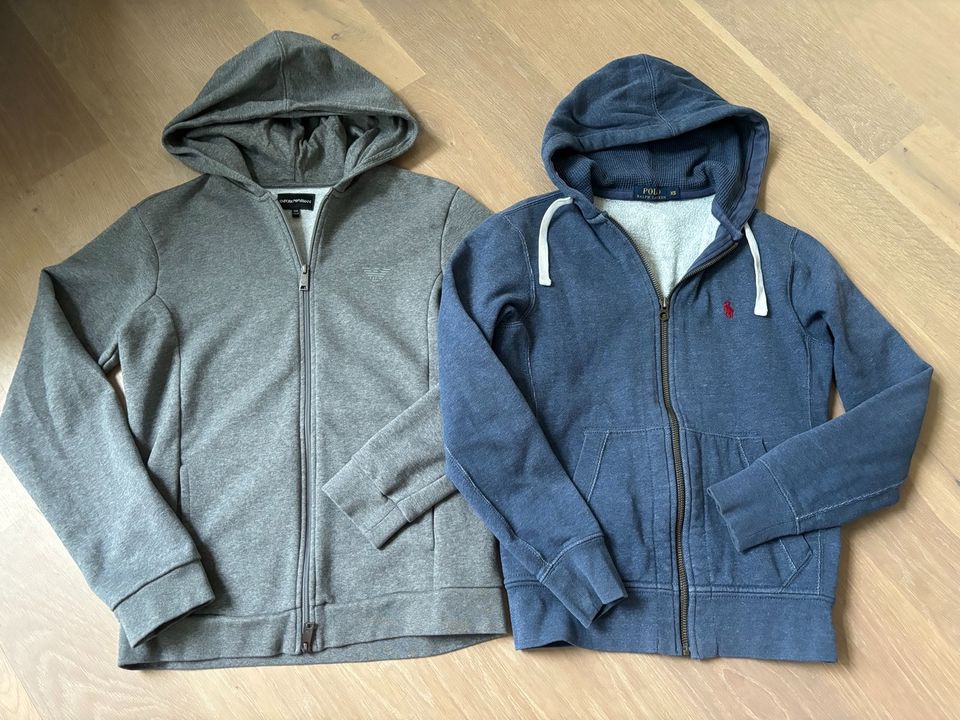 Armani Ralph Lauren Hoodie XS 176 Kaputzenjacke grau blau TOP in Düsseldorf