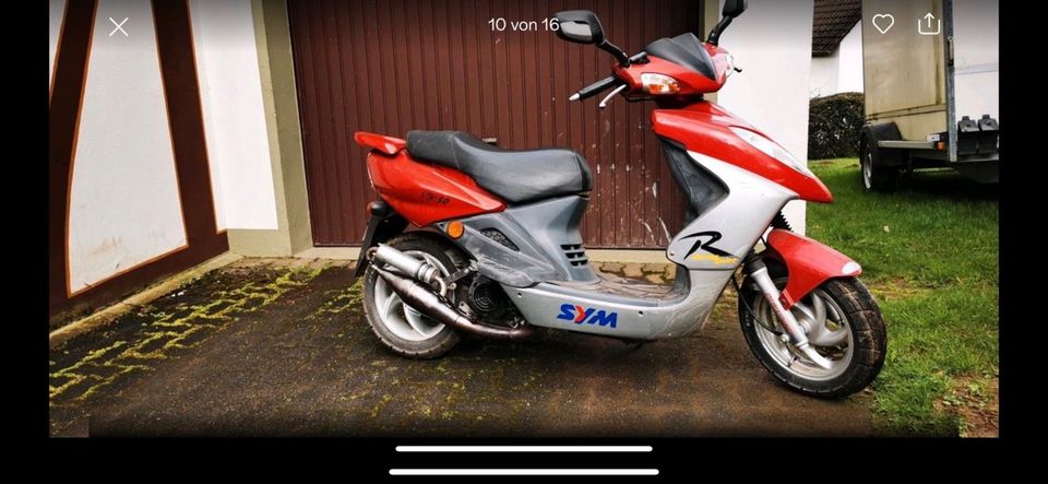 Sym shark rs 50 (70ccm²) Roller 2 takt, kein Yamaha, peugeot in Wiehl