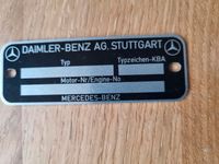 original Typenschild für Mercedes Benz Youngtimer/Oldtimer Baden-Württemberg - Backnang Vorschau