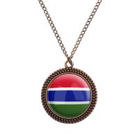 Gambia Kette - Bronze Vintage Halskette Flagge Fahne Hessen - Trendelburg Vorschau