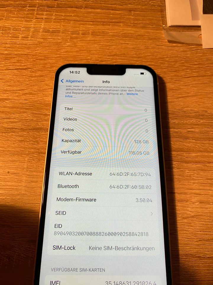 Iphone 13 128gb in Weiß / Neue Ladekabel Apple in Hannover
