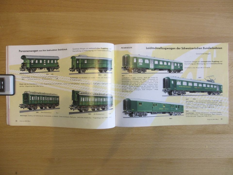 Märklin Katalog von 1956 | Bild "Bahnhofskulisse" in Frankfurt am Main