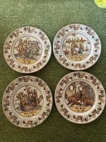 Wandteller 4 Teller Set Motiv Wein Weinlese im 15.Jh Baden-Württemberg - Ötigheim Vorschau