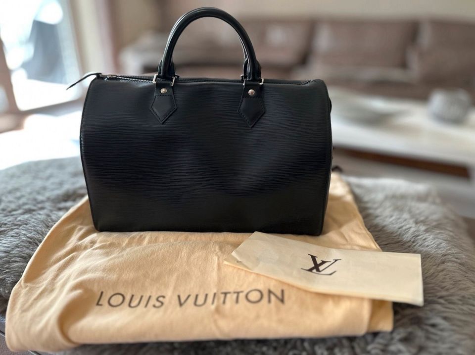 LOUIS VUITTON Speedy 30 Epi Noir schwarz Vintage mit Rechnung in Holzwickede