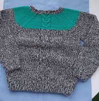 Warmer Kinderpulli Handmade Gr. 122 neu schwarz/weiß meliert Baden-Württemberg - Stutensee Vorschau