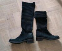 Stiefel schwarz 38 Textil weich Strick Schuhe Krempelschaft Baden-Württemberg - Igersheim Vorschau