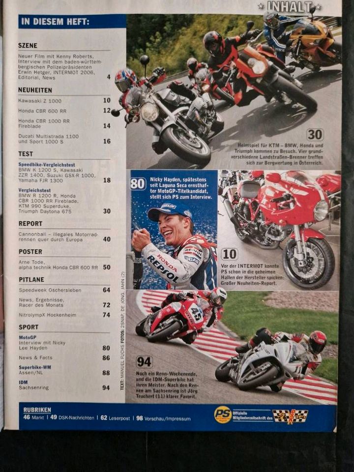 ⛔️ PS Sport Motorrad Magazin & Motorrad News 2006 ⬅️ Yamaha VMAX in Mainz