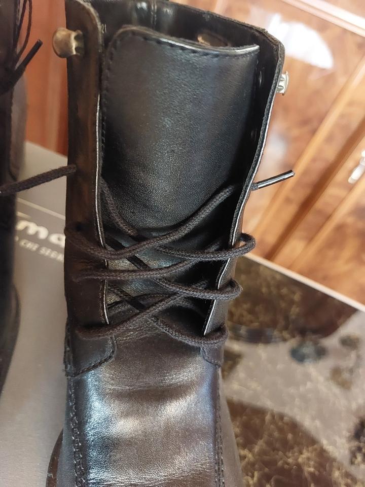 Schuhe Damen Tamaris Warmfutter Leder Schwarz Neu Karton Gr 36 in Hannover