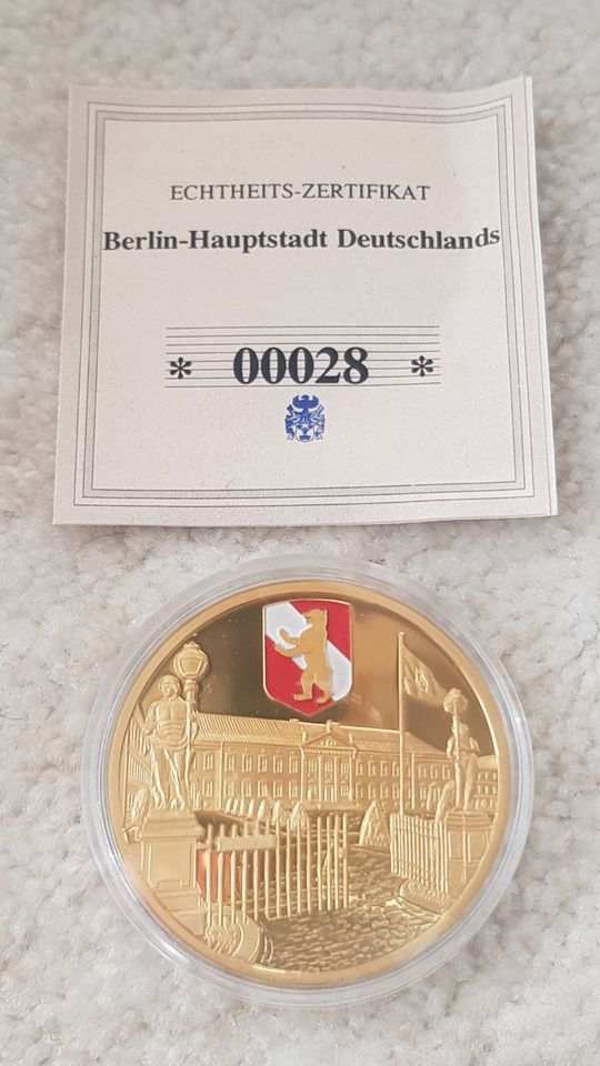 Gedenkmünze Medaille Berlin Hauptstadt Deutschl. Schloß Bellevue in Halle