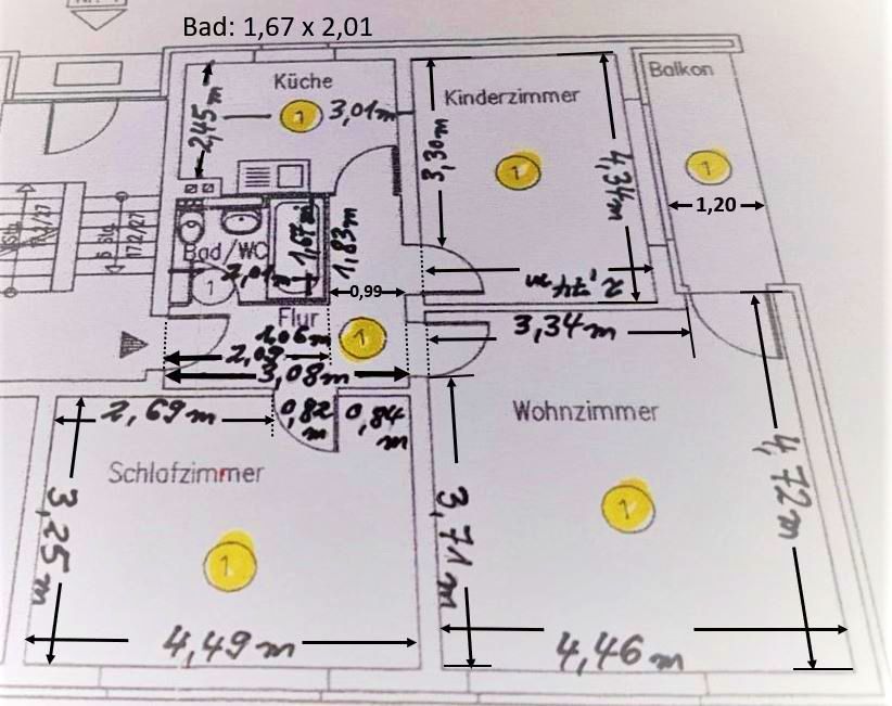 3-Zimmer-Whg. mit Balkon, Fernheizung, Erbpacht in Wolfsburg