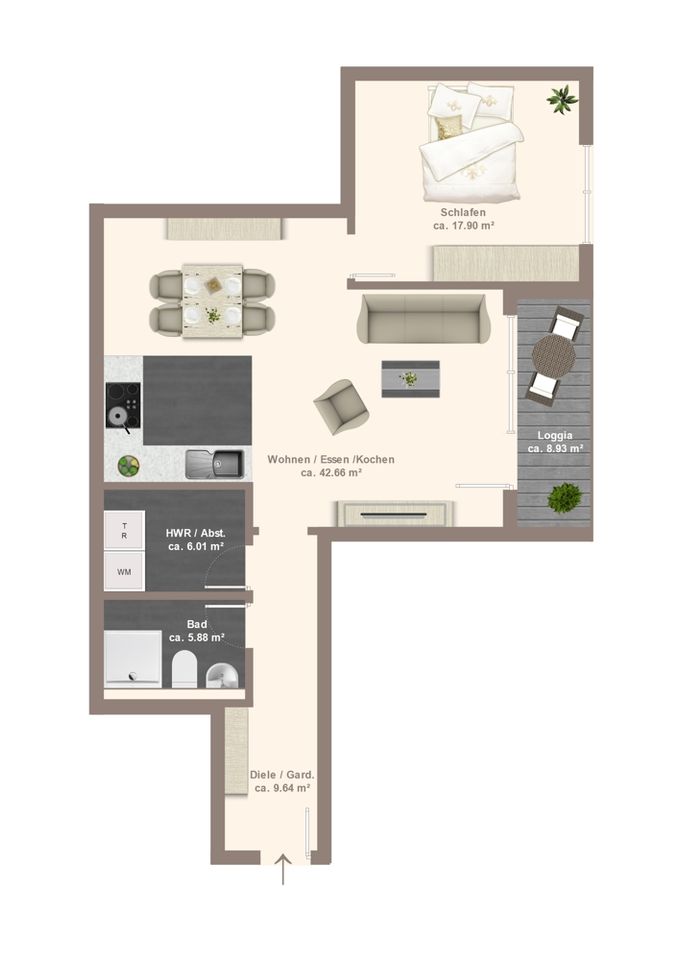 Barrierefreie Erdgeschosswohnung auf neuestem Standard Wohnung Nummer 6 in Homburg