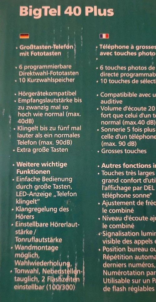 Großtastentelefon Hörgerätekompatibel 6 Direktwahltasten Senior in Sulzbach