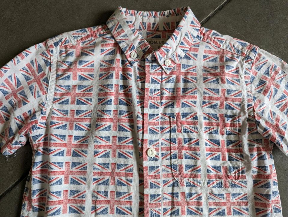 Sehr gut - Primark Union Jack / England Hemd Kurzarm Gr. 110 in Landau in der Pfalz