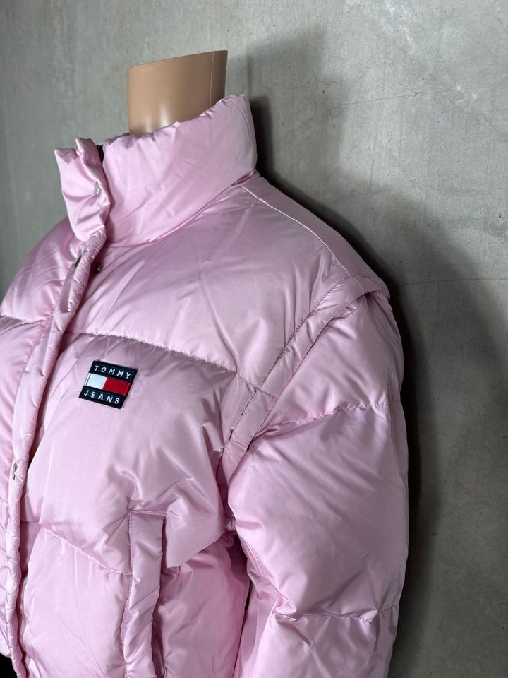 Tommy Hilfiger Jeans puffer hipster Jacke rosa neu XL 42 in Erlabrunn