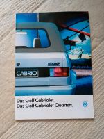 Prospekt VW Golf I Cabriolet  Cabrio Quartett Preisliste 08/1989 Baden-Württemberg - Rottweil Vorschau