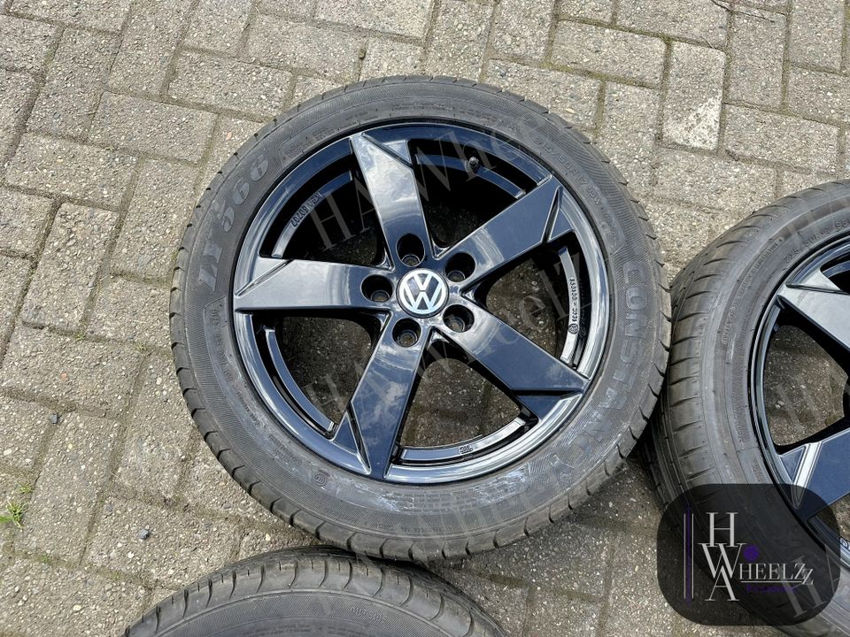 17 Zoll Alufelgen schwarz Sommerräder 5x112 ➡️ 215/50 R17 Sommerreifen ➡️ VW Beetle Caddy SK Passat B7 B8 CC Scirocco Sharan T-Roc Skoda Octravia NX Superb 3 Yeti FORD Tourneo ➡️Sommer Reifen Felgen in Bünde