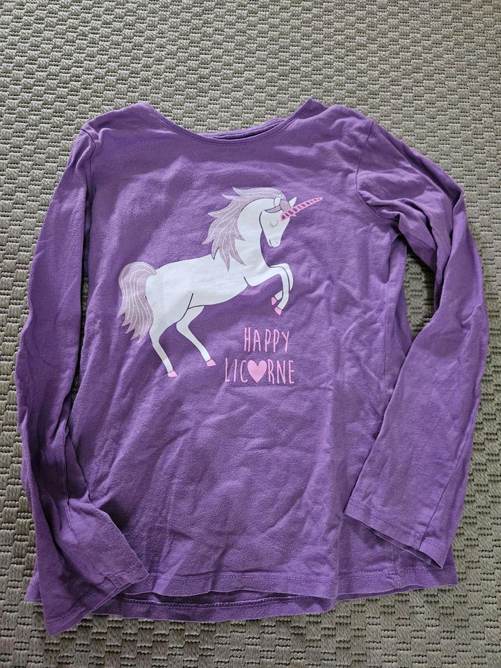 Langarmshirt Lila mit Einhorn Größe 128 in Köln