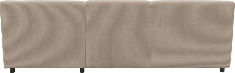 Kleines Ecksofa Cord Dunkel Beige Schlaffunktion Federkern 241cm in Köln