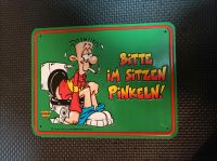 Blech Schild bitte im Sitzen pinkeln Bayern - Kempten Vorschau