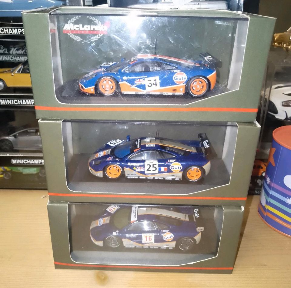 3x Minichamps GULF McLaren F1 GTR BMW 1:43 Modellauto in Hamburg