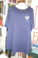 Damen-T-Shirt, dunkelblau mit Stickerei, Gr. 52/54, 100% Baumwoll Rheinland-Pfalz - Alsheim Vorschau