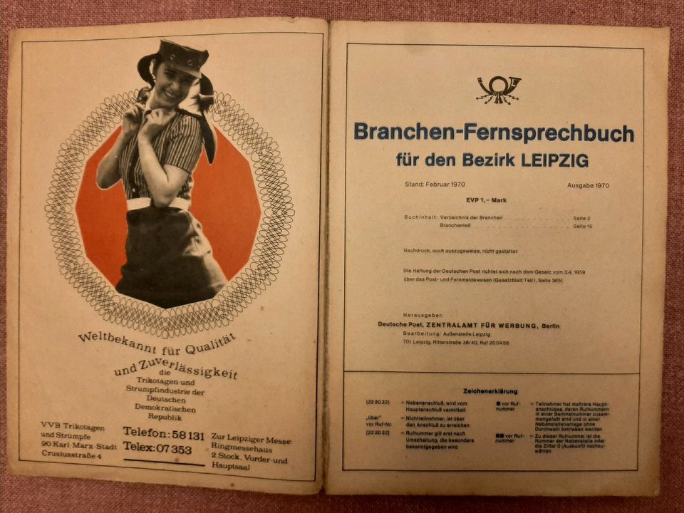 Branchen-Fernsprechbuch des Bezirkes Leipzig 1970 in Leipzig