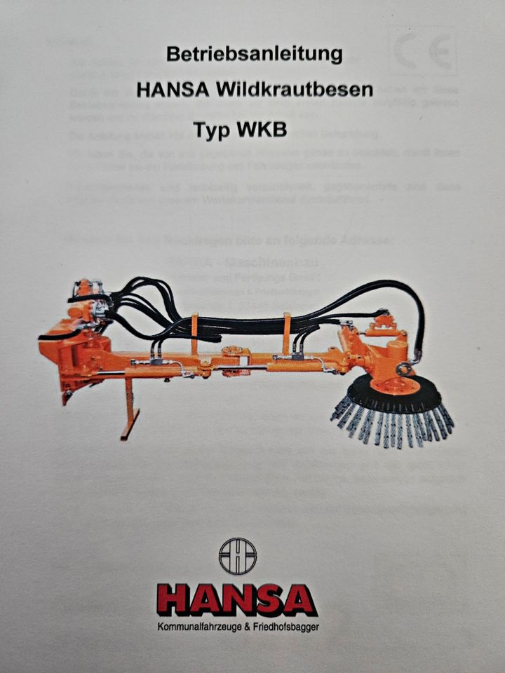 WKB Vario Wildkrautbürste für Hansa Multicar Ladog Unimog in Pfeffenhausen