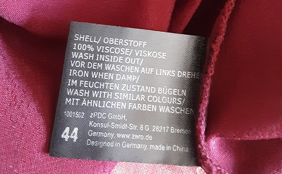 Zero Kleid 44 42 burgunderrot  Viscose in Erftstadt