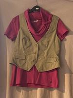 Feincord Weste 42 uShirt 44 beige/pink StreetOne 2er Set Vintage Saarland - Ottweiler Vorschau