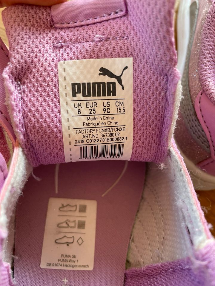 Puma Sneaker Smash Glitzer Glam Gr.25 in Nittendorf 