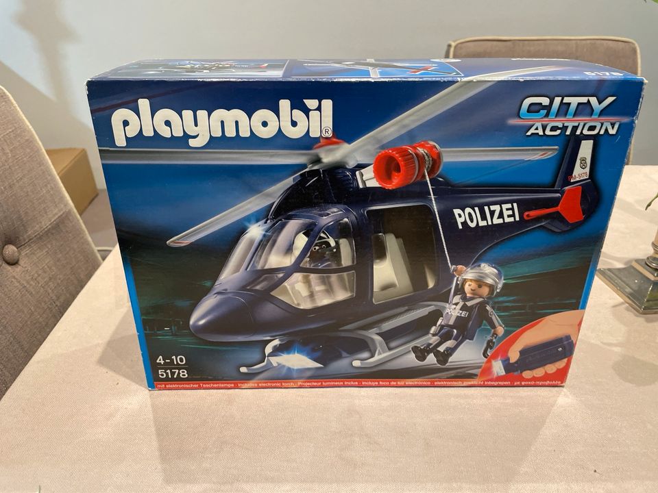 Playmobil 5178 Polizei Hubschrauber mit Taschenlampe in Kelkheim