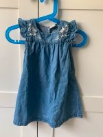 Jeanskleid Kleid H&M Mädchen 86 Sommer mit Blumen Stick Saarland - St. Wendel Vorschau