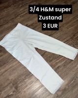 Leggings 3/4 weiß Mädchen H&M 134/140 Brandenburg - Zehdenick Vorschau