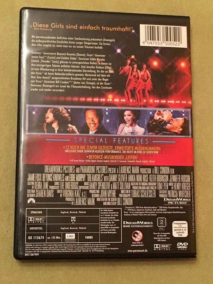 Dreamgirls Honey Step Up Footloose Mamma Mia Tanzfilme DVDs in Berlin