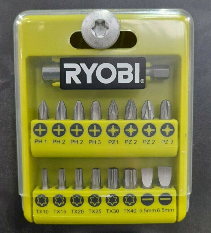 Ryobi Akku-Schrauber R18DD3 inkl. Akku, Ladegerät & Bit-Set in Simmerath