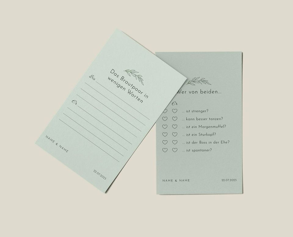 Hochzeitspapeterie | Save the date, Einladung, Tischkarten in Köln