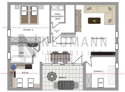 Großzügig geschnittene 3,5-Zimmer Galerie-Wohnung in Mörfelden-Walldorf